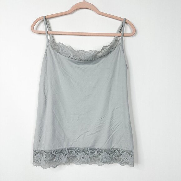 2/$30 White House Black Market Gray Cami XL #A0038 - Picture 3 of 7